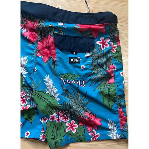 Hurley Texas Rangers MLB Baseball Phantom Board Shorts Men’s 32 Swim Trunks - Picture 11 of 11